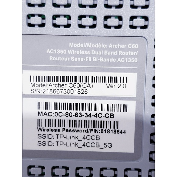 TP-LINK C60 Wireless Dual Band Router - Picture 3 of 5